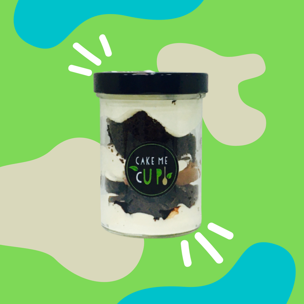 Vegan Dark Chocolate Caramel Cake me cUP - Cake me Cup #